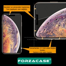 Forzacase iPhone 11 Pro Max ile Uyumlu Temperli Kırılmaz Cam Ekran Koruyucu - FC002