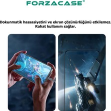 Forzacase iPhone 13 Pro ile Uyumlu Çerçeveli Tam Kaplayan Temperli Ekran Koruyucu - FC003