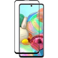 Forzacase Samsung Galaxy A71 ile Uyumlu Çerçeveli Tam Kaplayan Temperli Ekran Koruyucu - FC003