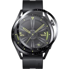 Forzacase Huawei Watch Gt 3 46MM Için Çerçeveli Tam Kaplayan 3D Pet Ekran Koruyucu Film - FC016