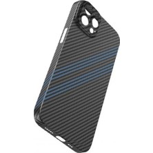 Coofbe Karbon Fiber Kamera Korumalı Desenli iPhone 14 Pro Max Kılıf Parmak Izi Bırakmaz 0.6mm Kalınlık