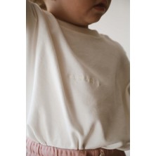 Ohlala Koala Bisiklet Yaka Nakışlı Oversize Basic T-Shirt Bebek - Çocuk