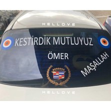 Hellove Sünnet Arabası Yazısı Süsleme Komik Yazı Nazar Boncuklu Maşallah Isim ve Yazılı Özel Etiket