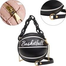 Qisem Kadın Basketbol Şekilli Mini Zincir Çanta Omuz Messenger Çanta (Yurt Dışından)