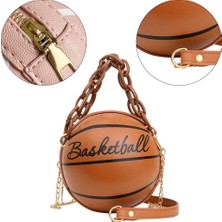 Qisem Kadın Basketbol Şekilli Mini Zincir Çanta Omuz Messenger Çanta (Yurt Dışından)