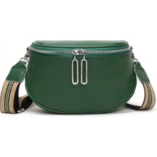 Qisem Hakiki Deri Kadın Çapraz Askılı Askılı Çanta - Dana Omuz Messenger (Yurt Dışından)