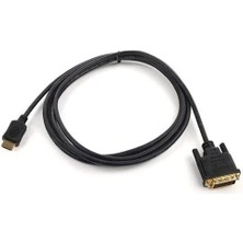 Blue Wings 1.5m HDMI To DVI (24+1) Çift Yönlü Görüntü Bağlantı Kablosu 24+1 DVI Erkek HDMI Erkek