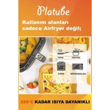 Platube Pisirme Kagidi 50 Adet Airfryer Xxl Xl Yagli Kagit Xiaomi Philips Tüm Markalara Uyumlu Yuvarlak