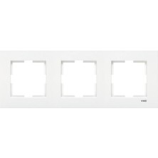 Viko Karre 3'lü Çerçeve 10 Adet (Beyaz)