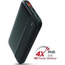 Hypergear 10.000 Mah 20W Usb-C Pd + 18W USB Hızlı Şarj Siyah Powerbank