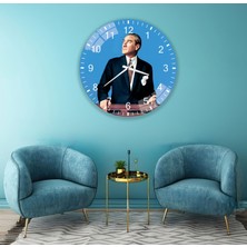 Emya Home Atatürk Cam Saat - 60 cm