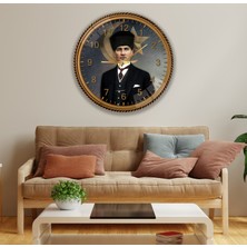 Emya Home Atatürk Cam Saat - 60 cm