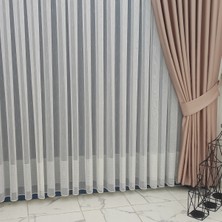 Tül Shop Tül Perde Sade Düz Yeni Sezon Etek Ayrıntılı Kaliteli Ütü Istemeyen Tül Perde 1x3 Sık Pileli Tül Perde