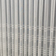 Tül Shop Tül Perde Ağır Gramajlı Sıra Bantlı Sade Kullanışlı  Tül Perde 1x3 Sık Pileli Tül Perde