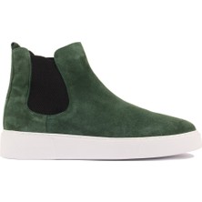 Sail Laker's - Yeşil Süet Deri Eva Taban Unisex Chelsea Bot 102-041-HE1065