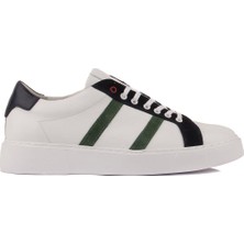 Saillaker’s Sail Lakers - Beyaz Deri Bağcıklı Erkek Sneaker