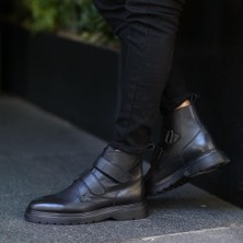 Saillaker’s Sail Lakers - Siyah Deri Cırtlı Eva Taban Erkek Bot