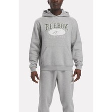 Reebok Archive Essentials Erkek Gri Kapüşonlu Sweatshirt