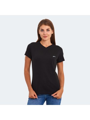 Slazenger KRISTEN I Kadın Tişört Siyah