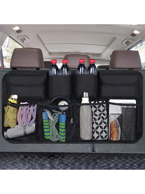 BYENS 8 Cepli Araç Bagaj Düzenleyici Çanta Organizer Araba Çantası Oto Içi Aksesuar Otomobil Aksesuarları Eşya Malzeme Düzenleme Fileli
