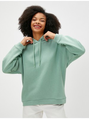 Koton Basic Sweatshirt Kapüşonlu Uzun Kollu