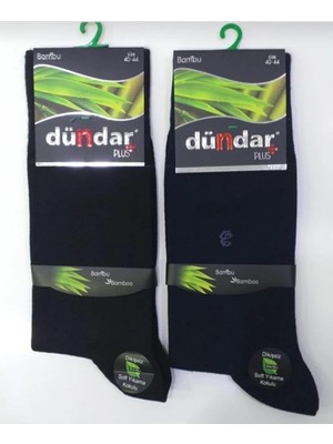 Dündar Plus 5602 Erkek Bambu Likralı Çorap ( 3 Siyah 3 Lacivert ) 6 Adet