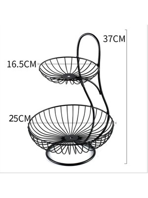 Dekoratif Kaseler Meyve Sepeti Mutfakör Tezgahı 2 Katman (Yurt Dışından)