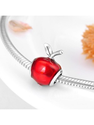 Karm Mücevher Ticaret 925 Ayar Gümüş Charm (Red Apple)