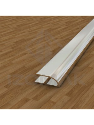 İnan Yapı Alüminyum Oval U 8mm Parke Bitim Profili Çıtası Gri 90 cm