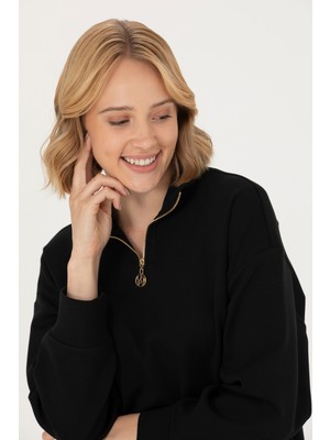 U.S. Polo Assn. Kadın Siyah Örme Elbise 50277560-VR046