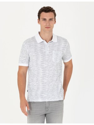 Pierre Cardin Erkek Beyaz Regular Fit Polo Yaka Tişört 50273576-VR013