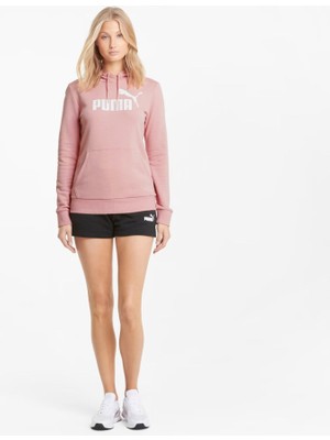 Puma Ess Cropped Logo Hoodie - Kadın Pembe Sweatshirt - 586791 80