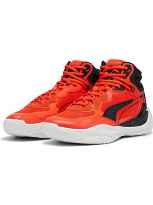Puma Playmaker Pro Mid 37790212 Basketbol Ayakkabısı Kırmızı Unisex Güçlü ve Şık Tasarım