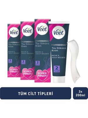 Veet Profesyonel Krem Promo Tüy Dökücü Krem 200 x 3