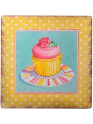 Marydien  Decotown Duvar Panosu 40*40 Cup Cake Muffin Motifli Duvar Süsü