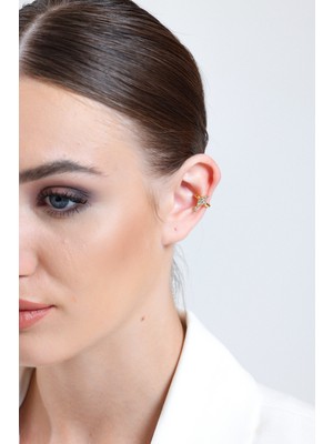 Aurrari Kadın Gold Takım Yıldızı Earcuff Küpe