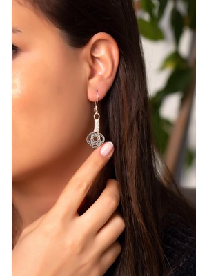 Sümer Telkari Kazaziye İşlemeli Elişi Tasarım Gümüş Küpe 4228