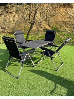 Nurgaz Xxl Masa + 4 Lüx Sandalye Set