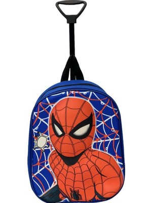 Dzc Kuzenler Avm Örümcek Adam Anaokulu Kreş Çocuk Valiz Sırt Çantası Çekçekli Spiderman Tekerlekli