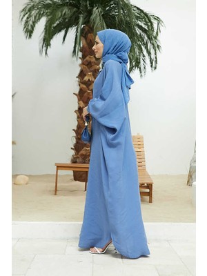 Neways 6571-FENDI Modal  Abaya Indigo