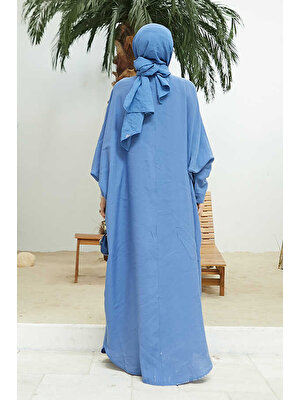 Neways 6571-FENDI Modal  Abaya Indigo