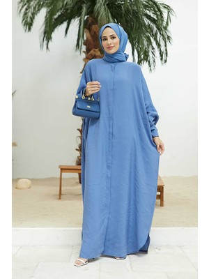 Neways 6571-FENDI Modal  Abaya Indigo