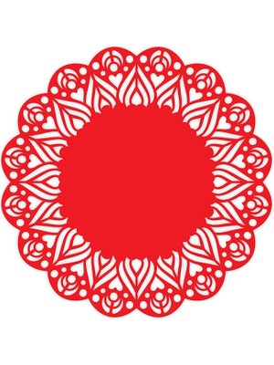 Artikel Kırmızı Keçe Amerikan Servisi, Supla 4'lü Servis Takım -436