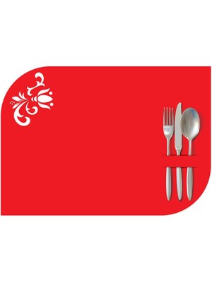 Artikel Kırmızı Keçe Amerikan Servisi, Supla 2'li Servis Takım -442