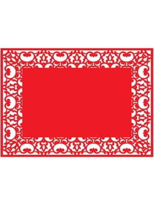 Artikel Kırmızı Keçe Amerikan Servisi, Supla 2'li Servis Takım -455