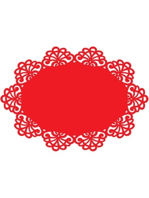 Artikel Kırmızı Keçe Amerikan Servisi, Supla 2'li Servis Takım -446