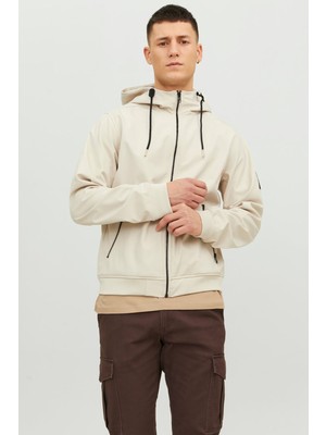 Jack & Jones Erkek Jjebasıc Suya Dayanıklı Softshell Ceket 12236300 Taş