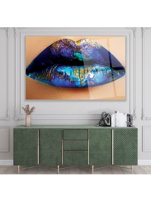 Emya Home Mavi Dudak Cam Tablo