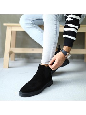 Saillaker’s Sail Lakers - Siyah Süet Erkek Chelsea Bot