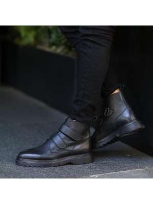 Saillaker’s Sail Lakers - Siyah Deri Cırtlı Eva Taban Erkek Bot